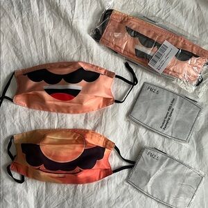 NWT Fun Cartoon Face Masks Set of four with PM2.5 filter
G